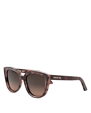 Shop Dior Midnight R1i Butterfly Sunglasses, 54mm In Dark Havana/brown Gradient