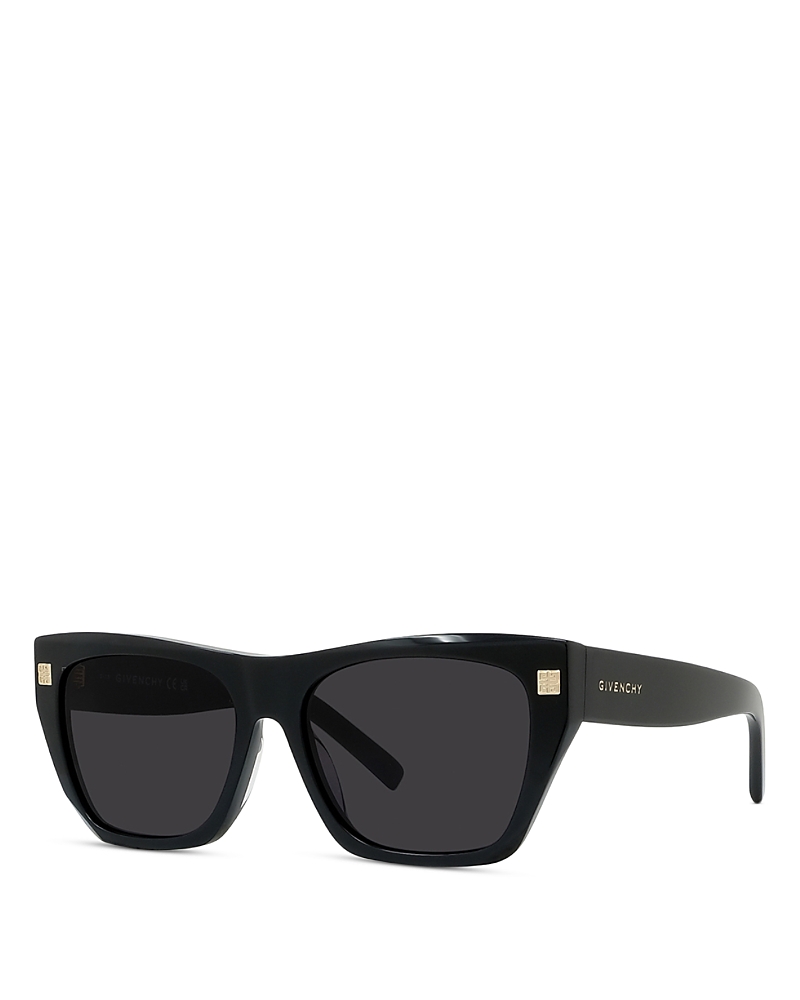 Givenchy Gvday 55mm Square Sunglasses In Black/gray Solid