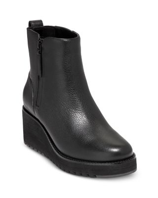 Black wedge heel online boots womens