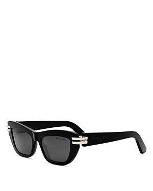 Shop Dior B2u Butterfly Sunglasses, 52mm In Black/gray Solid