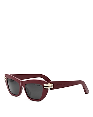 Dior C B2u 35a0 Cd40141u 66a Cat Eye Sunglasses In Red/gray Solid