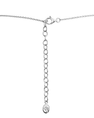 Blue Sapphire & Diamond Flower Pendant Necklace in 14K White Gold, 18"