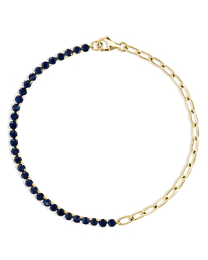 Bloomingdale's Sapphire Bracelet In 14k Yellow Gold In Blue/gold