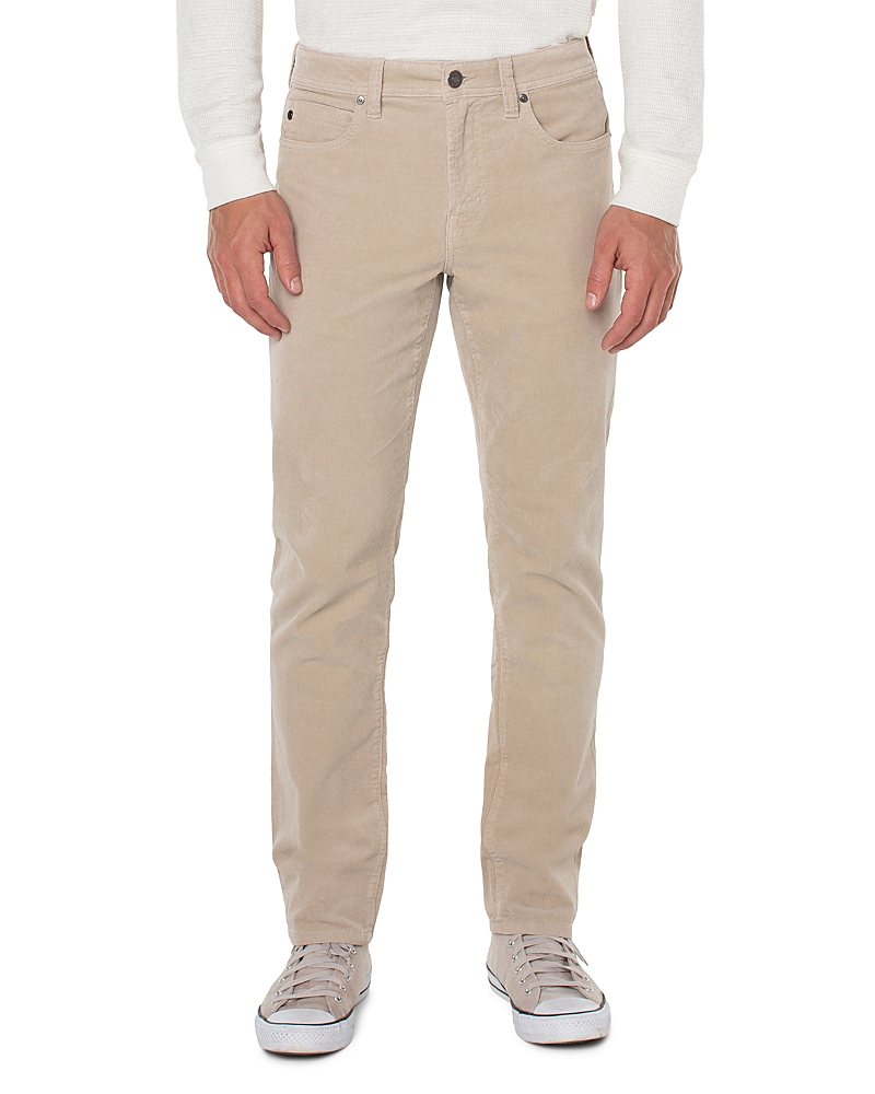 Liverpool Los Angeles Kingston Modern Slim Straight Corduroy Jeans In Oat In Oat