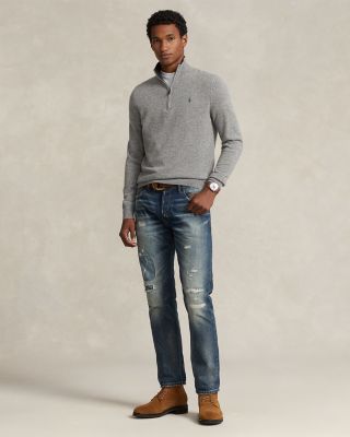 Cashmere Regular Fit Quarter Zip Mock Neck Sweater - Exclusive