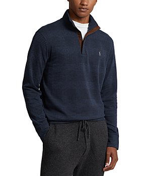 Polo Ralph Lauren - Cotton Blend Double Knit Quarter Zip Mock Neck Sweater