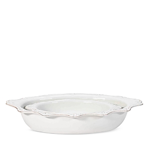 Shop Juliska Berry & Thread 2 Piece Oval Baker Set In Whitewash