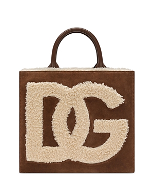 Shop Dolce & Gabbana Medium Dg Daily Tote Bag In Brown/white