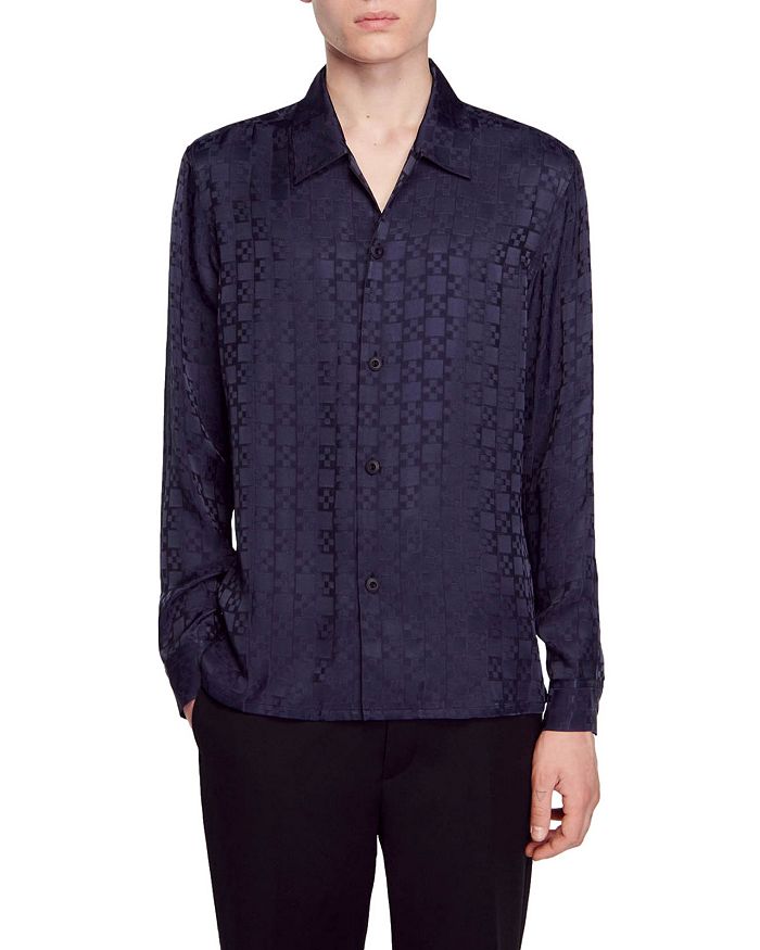 Sandro Square Cross Jacquard Shirt | Bloomingdale's