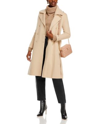 Double Breasted Ribbed Collar Coat