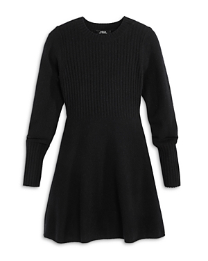 Aqua Girls' Cashmere Fit And Flare Dress, Big Kid - 100% Exclusive In Black