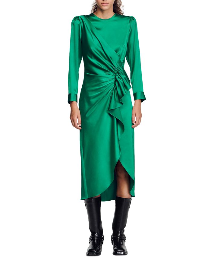 Sandro Memphis Ruffle Front Dress | Bloomingdale's