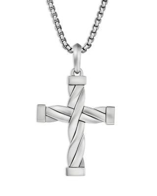 David Yurman Dy Helios Cross Pendant in Sterling Silver