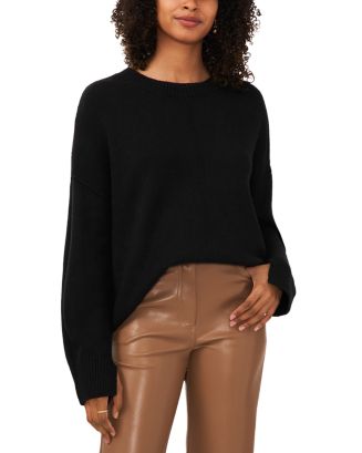 Vince Camuto Three Button Crewneck Sweater
