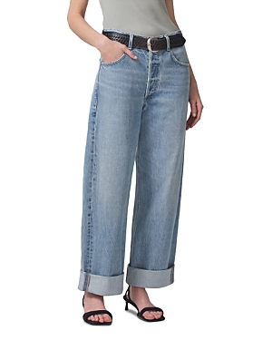 Citizens of Humanity Ayla High Rise Baggy Cuffed Jeans in Skylights