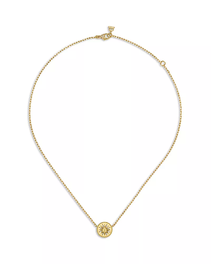 Temple St. Clair 18K Yellow Gold Diamond Orbit Pendant Necklace, 16