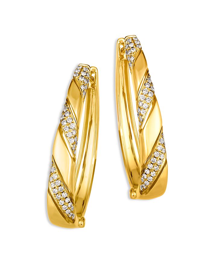 Bloomingdale's Diamond Hoop Earrings in 14K Yellow Gold, 0.36 ct. t.w
