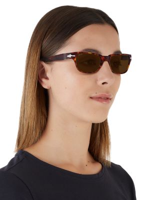 Polarized Rectangle Sunglasses, 55mm