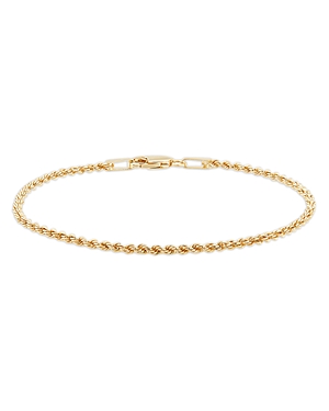Bloomingdale's Rope Chain Bracelet In 14k Yellow Gold In Gold