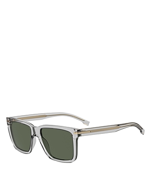 Shop Hugo Boss Boss Square Sunglasses, 55mm In Gray/gray Solid