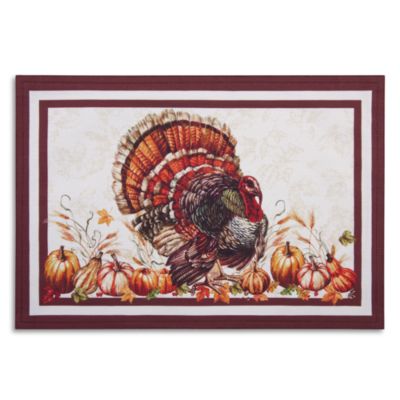 Autumn Heritage Turkey Engineered Placemats, Set of 4