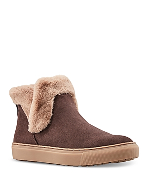 Cougar Duffy Faux Fur Trim Waterproof Bootie In Cocoa