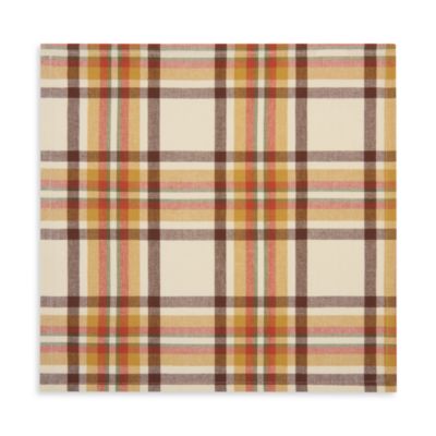 Russet Harvest Woven Plaid Napkins, Set of 8