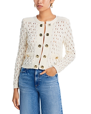 MILLY WOOL TEXTURED CARDIGAN