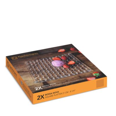 Bossa Nova Square Platter, Set of 2 