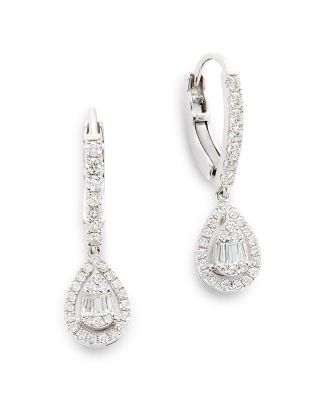 Bloomingdale's Fine Collection - Diamond Drop Earrings in 14K White Gold, 0.60 ct. t.w.