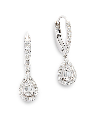 Bloomingdale's Diamond Drop Earrings In 14k White Gold, 0.60 Ct. T.w.