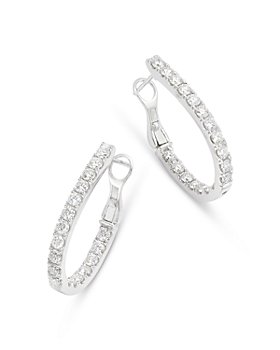 Bloomingdale's - Diamond Inside Out Hoop Earrings in 14K White Gold, 1.75 ct. t.w.