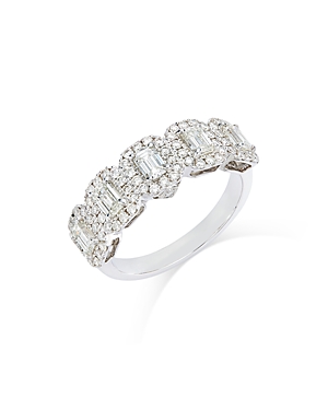 Bloomingdale's Diamond Emerald Cut Halo Ring in 18K White Gold, 1.50 ct. t.w.