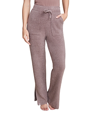Shop Barefoot Dreams Cozychic Lite Pinched Seam Slit Pants In Driftwood