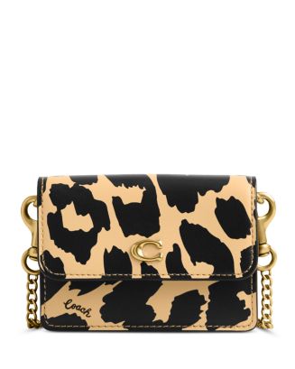 バッグ coach unborn carf leopard turn lock bag Rare COACH