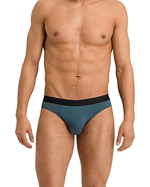 Shop Hanro Micro Touch Briefs In Deep Aqua