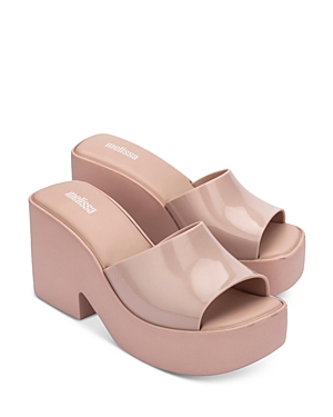 Shop Melissa Women's Posh Ad Slip On Platform High Heel Sandals In Pink