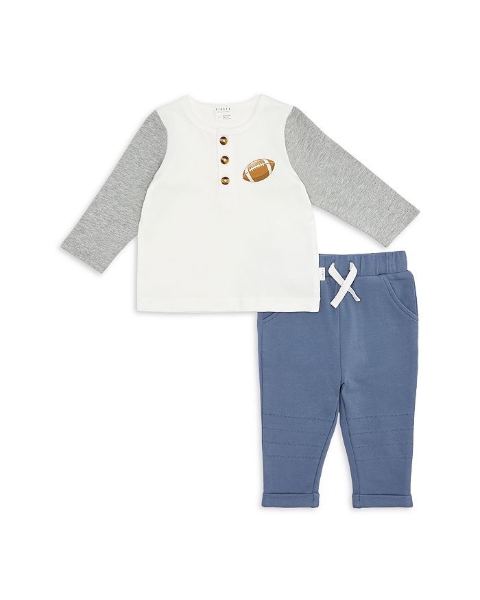 FIRSTS by petit lem Boys' Henley Football Top & French Terry Jogger ...