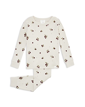 Firsts By Petit Lem Girls' Cranberries Print Pajama Set - Baby In Beige