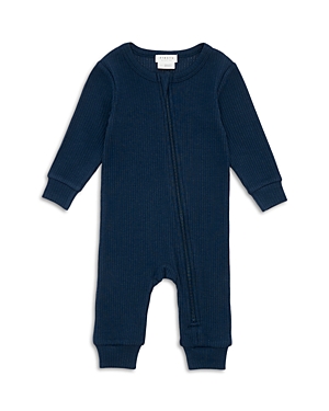 Firsts By Petit Lem Unisex Rib Sleeper Coverall - Baby In Navy
