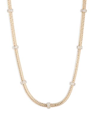 Ralph Lauren - Pav&eacute; Roundel Collar Necklace in Gold Tone, 16"