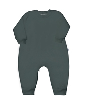 Gunamuna Unisex Daywear Fleece Jumpsuit - Baby In Solid Dark Green