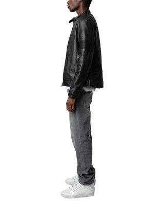 Leather Unisex Lean Biker Jacket