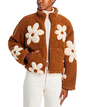 Blanknyc Floral Faux Fur Jacket In Flower Child