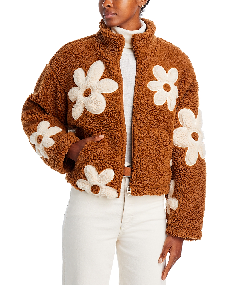 Blanknyc Floral Faux Fur Jacket
