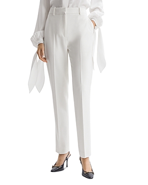 Reiss Off White Slim Fit Wool Blend Suit Trousers In Off White