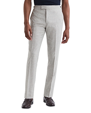 Reiss Eastbury Cotton Stretch Slim Fit Chino Pants In Soft Gray