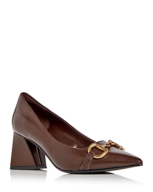 Shop Jeffrey Campbell Women's Happy Hour Block Heel Pumps In Brown Bronze