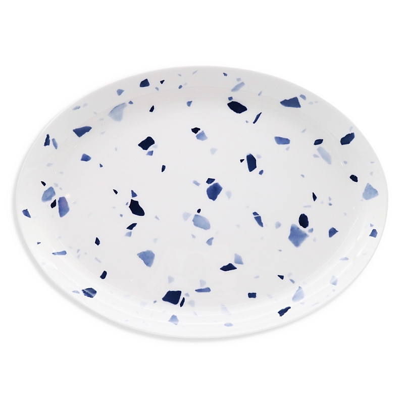 Twig New York Terrazzo Azzurro 14 Oval Platter In Blue