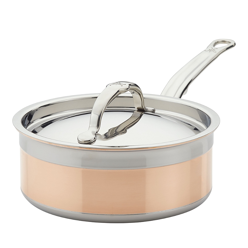 Hestan Copperbond 1.5-qt Covered Saucepan In Brown